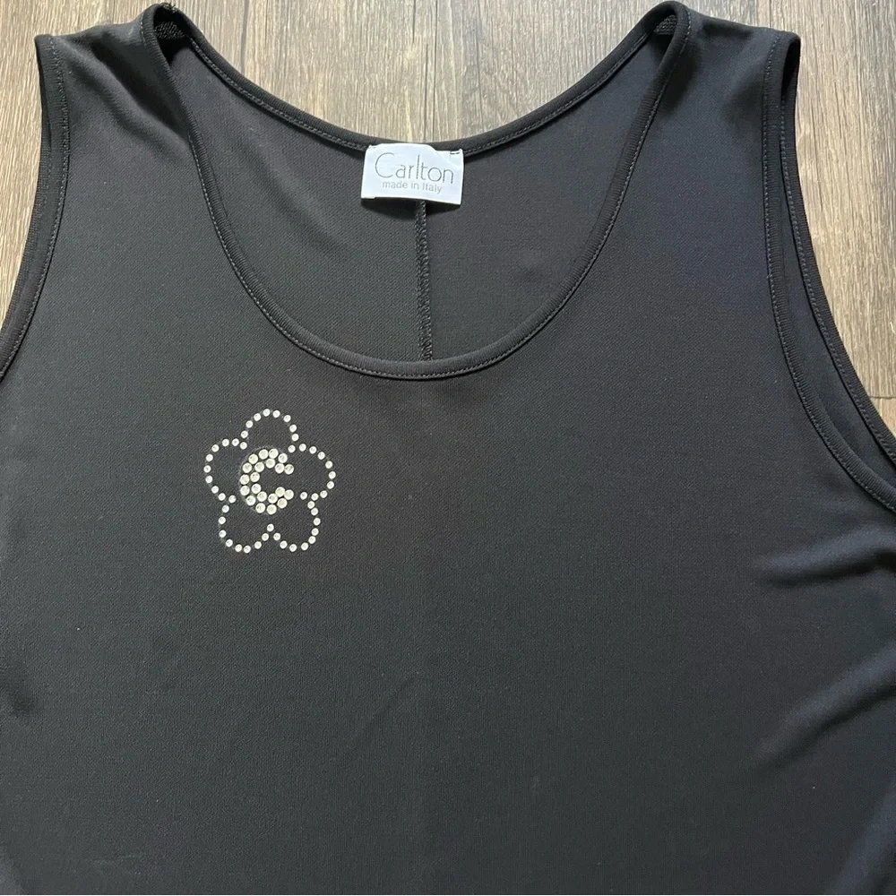 Carlton Sleeveless Black Fit & Flare Maxi Round Neck Slit Evening Gown Dress 12 - Picture 10 of 16